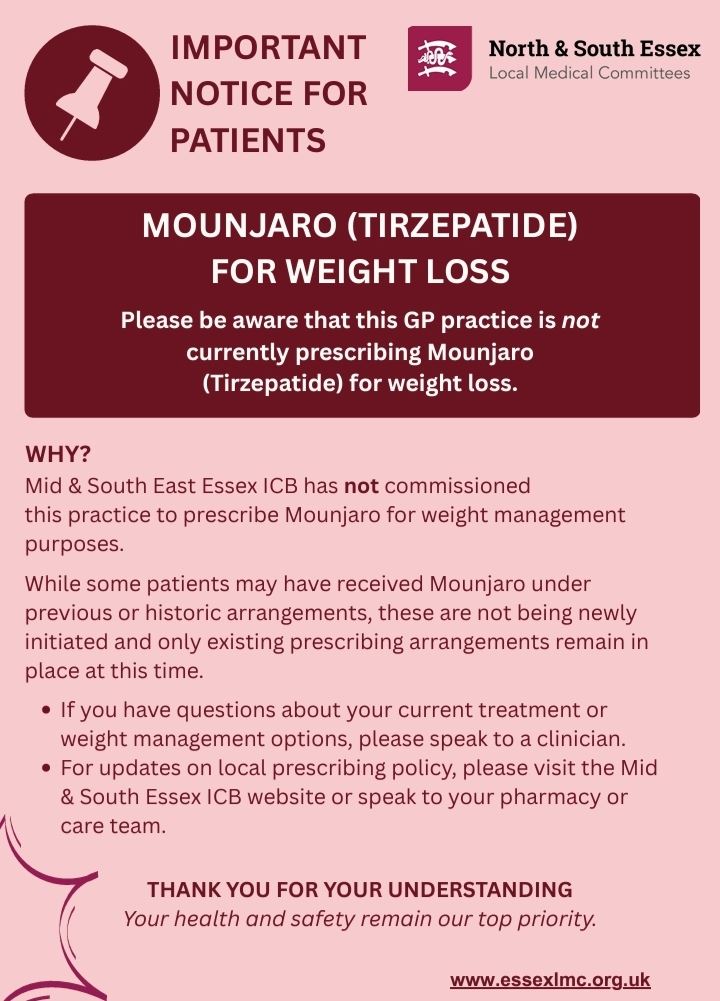 Mounjaro Prescribing position
