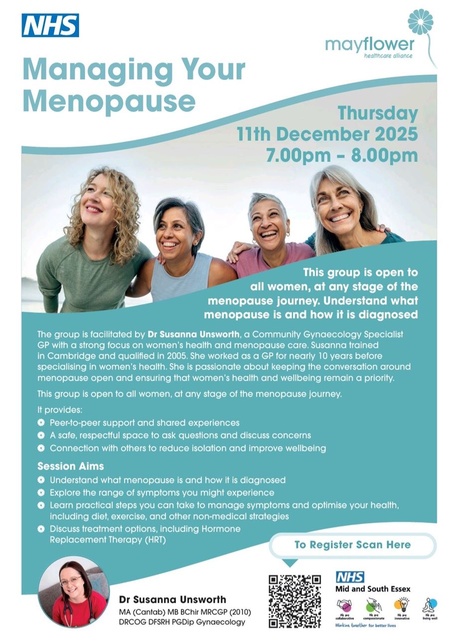 Managing Menopause Webinar invite